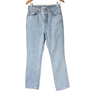 Lovers + Friends Reece High Rise Rigid Slim Straight Jeans In Palms 28